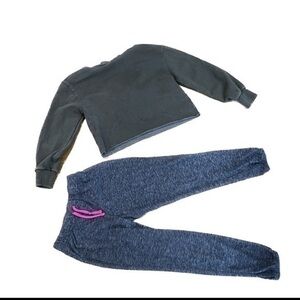 Art Class Cropped Hooded Sweatshirt & SO Fleece Sweatpants size 10 12 Large